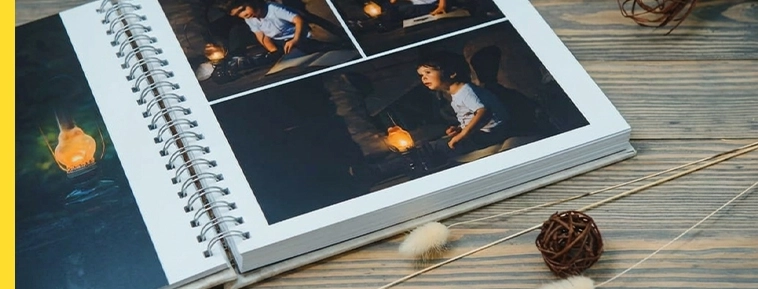 Fotoalbum med spiralryg