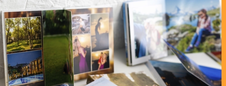 Fotoalbum med hårdt omslag