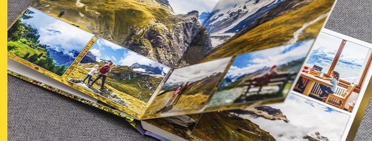 Fotoalbum med hårdt omslag